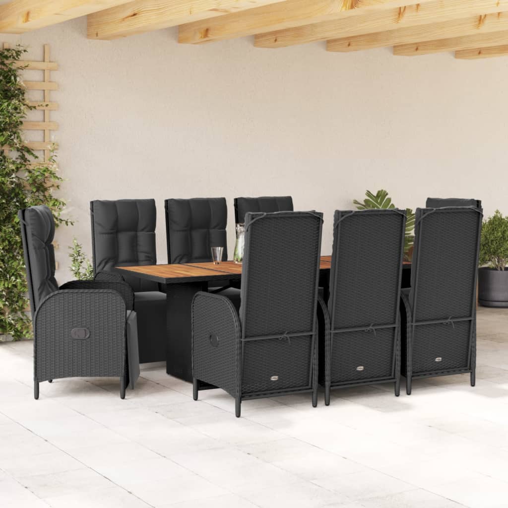 8721012332546_m_en_hd_1 vidaXL 9 Piece Garden Dining Set with Cushions Black Poly Rattan - Image 1