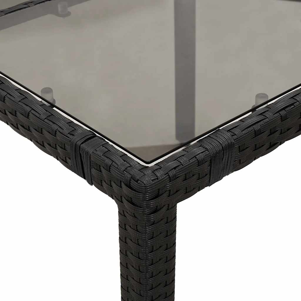 8721012332836_g_en_hd_6 vidaXL Garden Table with Glass Top Black 90x90x75 cm Poly Rattan - Image 8