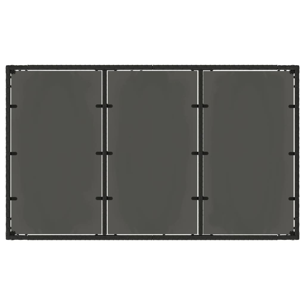 8721012332867_g_en_hd_5 vidaXL Garden Table with Glass Top Black 150x90x75 cm Poly Rattan - Image 7