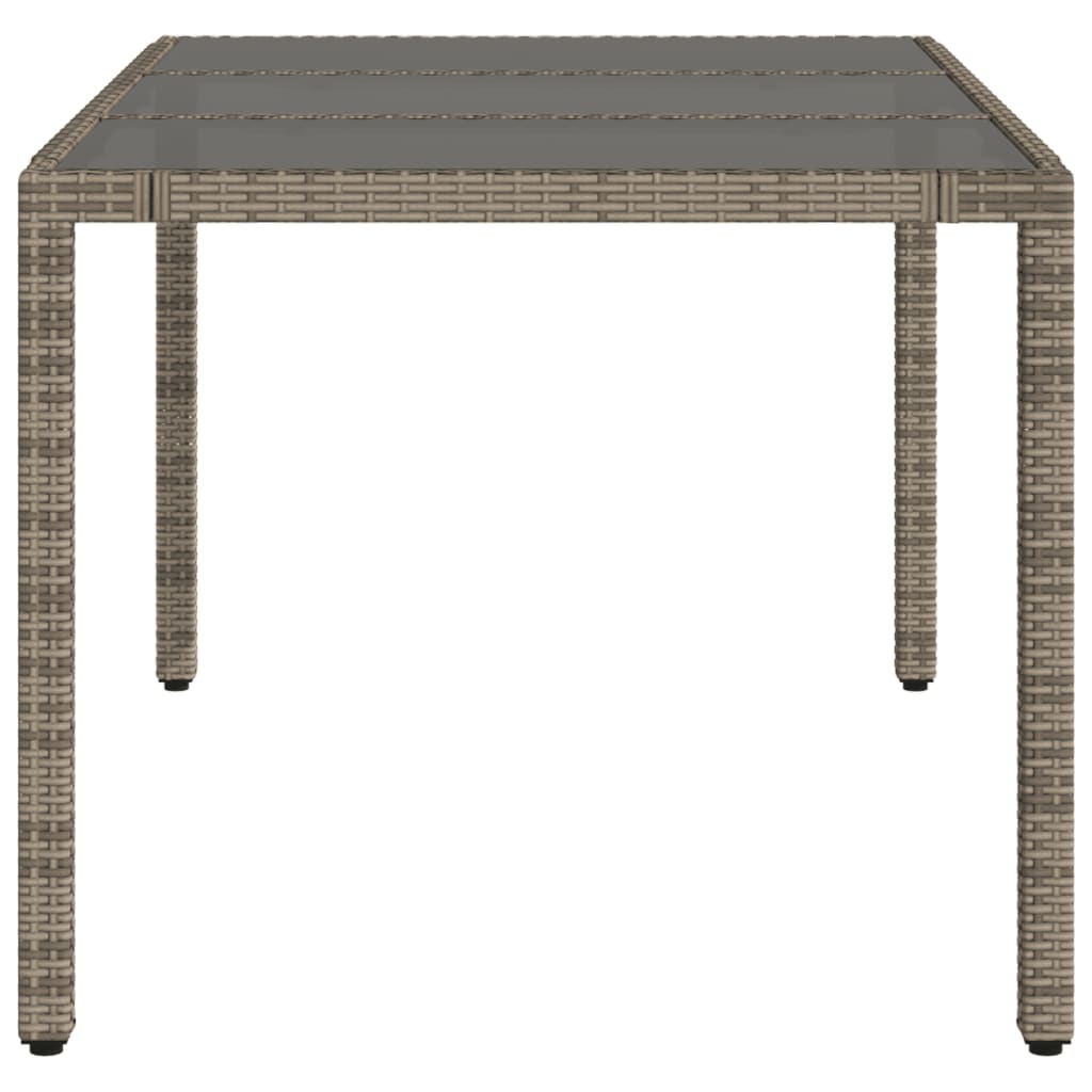 8721012332881_g_en_hd_3 vidaXL Garden Table with Glass Top Grey 150x90x75 cm Poly Rattan - Image 5