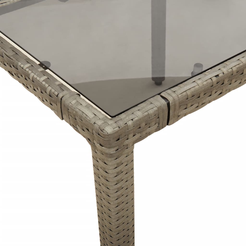 8721012332881_g_en_hd_6 vidaXL Garden Table with Glass Top Grey 150x90x75 cm Poly Rattan - Image 8