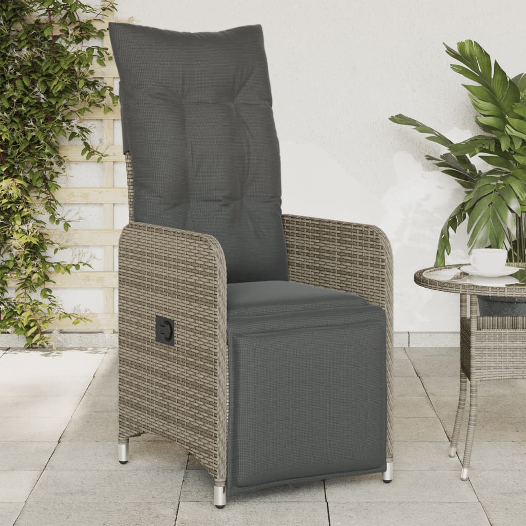 8721012333338_m_en_hd_1 vidaXL Reclining Garden Chair with Cushions Grey Poly Rattan - Image 1