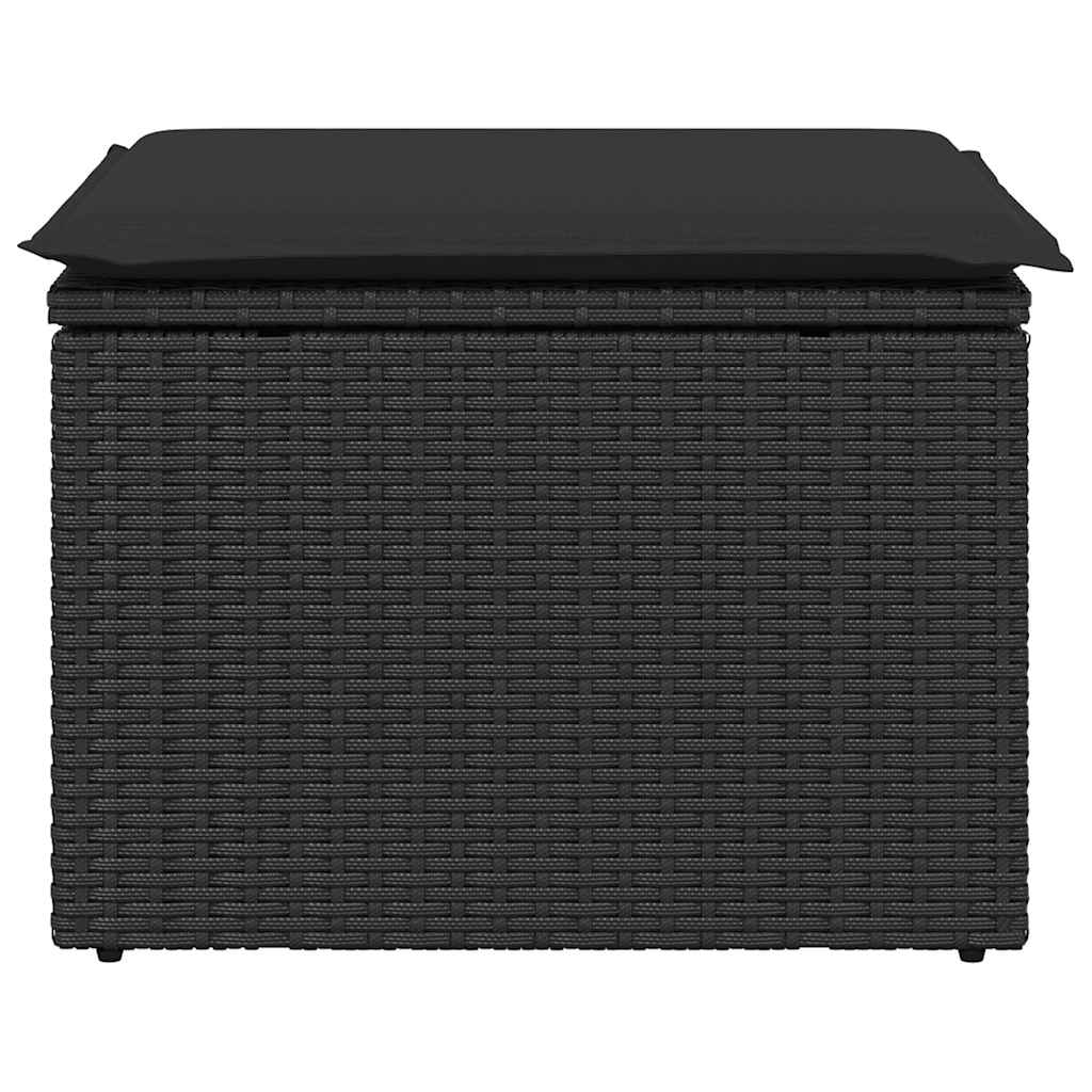 8721012333512_g_en_hd_2 vidaXL Garden Stool with Cushion Black 55x55x37 cm Poly Rattan - Image 4