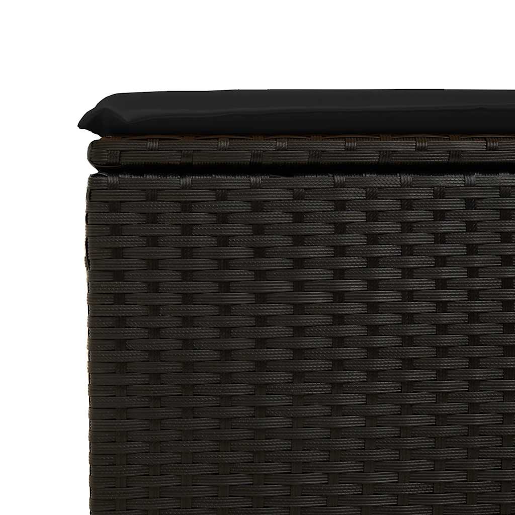 8721012333512_g_en_hd_3 vidaXL Garden Stool with Cushion Black 55x55x37 cm Poly Rattan - Image 5