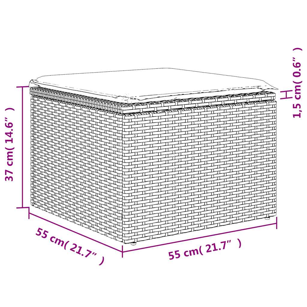 8721012333512_g_en_hd_5 vidaXL Garden Stool with Cushion Black 55x55x37 cm Poly Rattan - Image 7