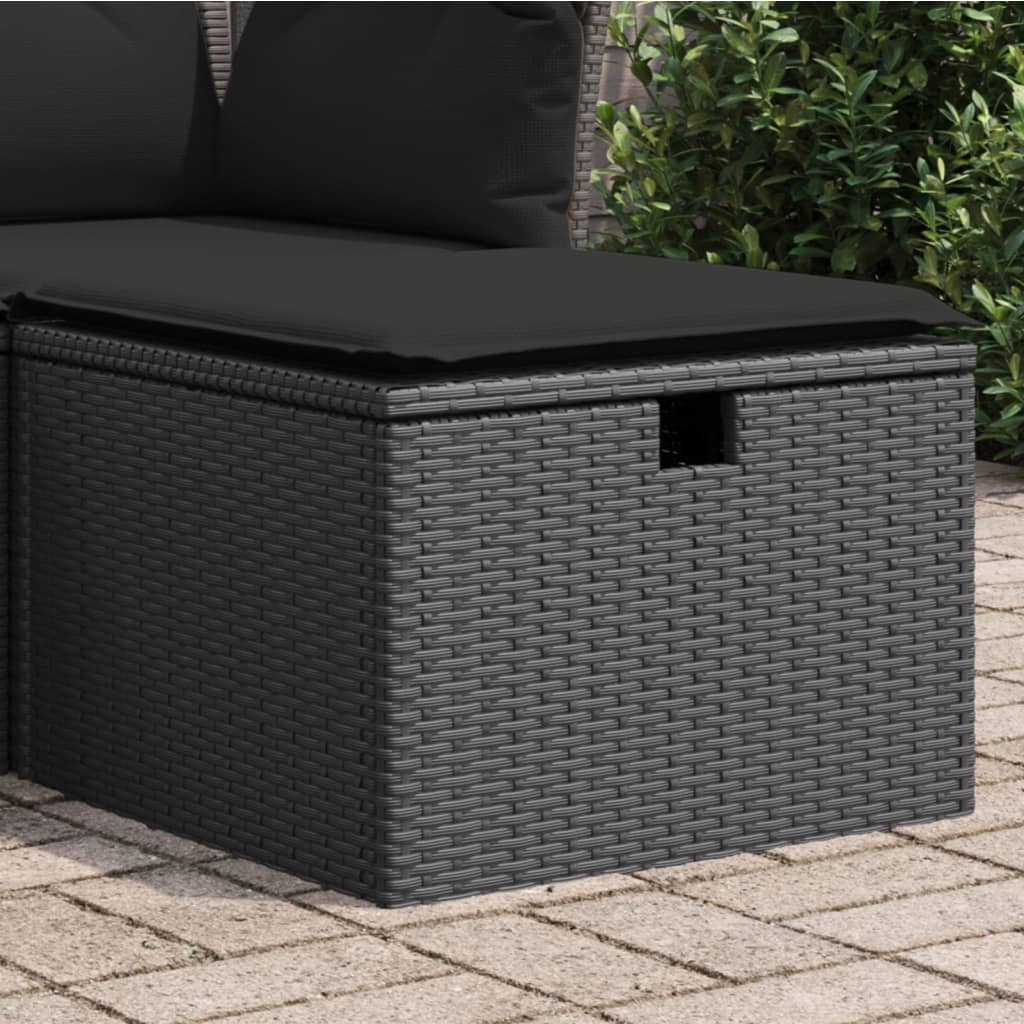 8721012333529_g_en_hd_1 vidaXL Garden Stool with Cushion Black 55x55x37 cm Poly Rattan - Image 3