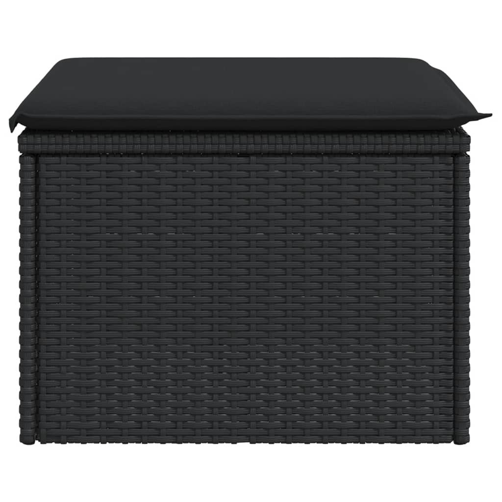 8721012333529_g_en_hd_3 vidaXL Garden Stool with Cushion Black 55x55x37 cm Poly Rattan - Image 5