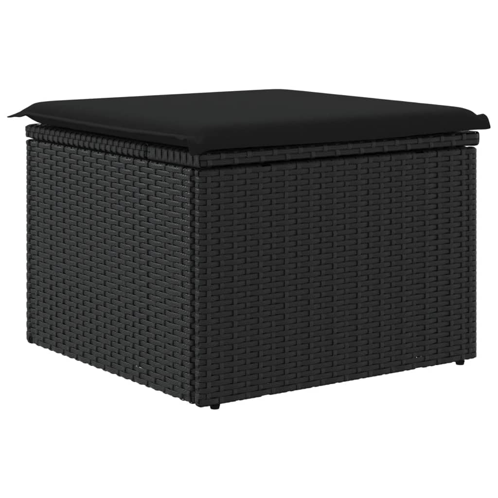 8721012333529_g_en_hd_4 vidaXL Garden Stool with Cushion Black 55x55x37 cm Poly Rattan - Image 6