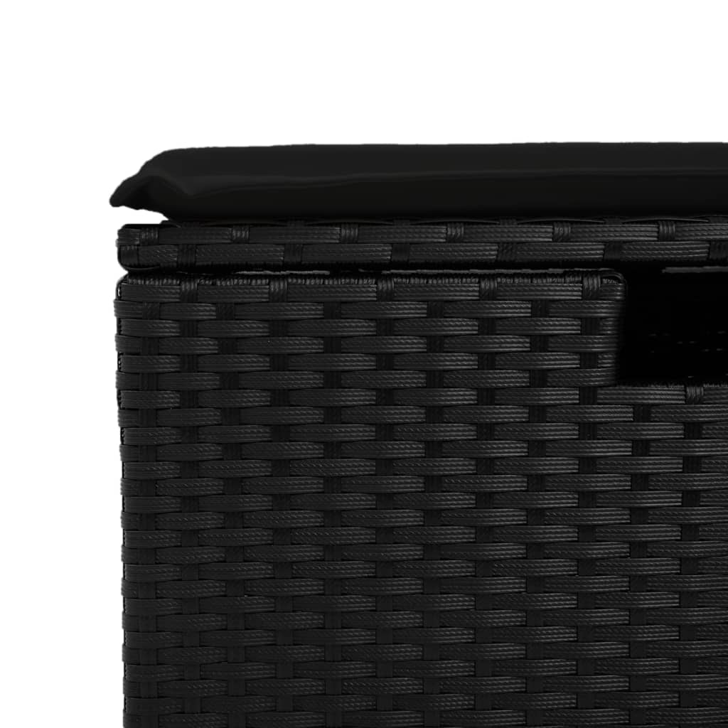 8721012333529_g_en_hd_5 vidaXL Garden Stool with Cushion Black 55x55x37 cm Poly Rattan - Image 7