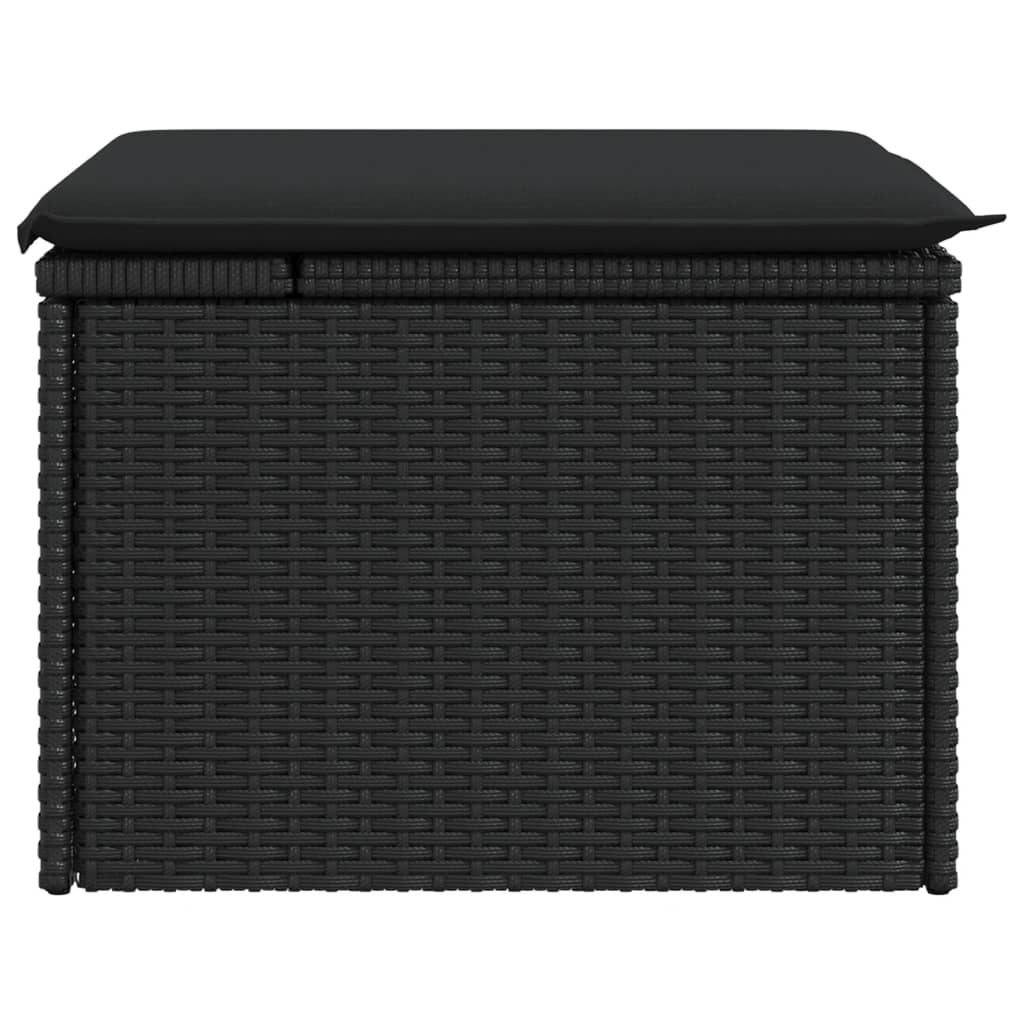8721012333536_g_en_hd_3 vidaXL Garden Stool with Cushion Black 55x55x37 cm Poly Rattan - Image 5