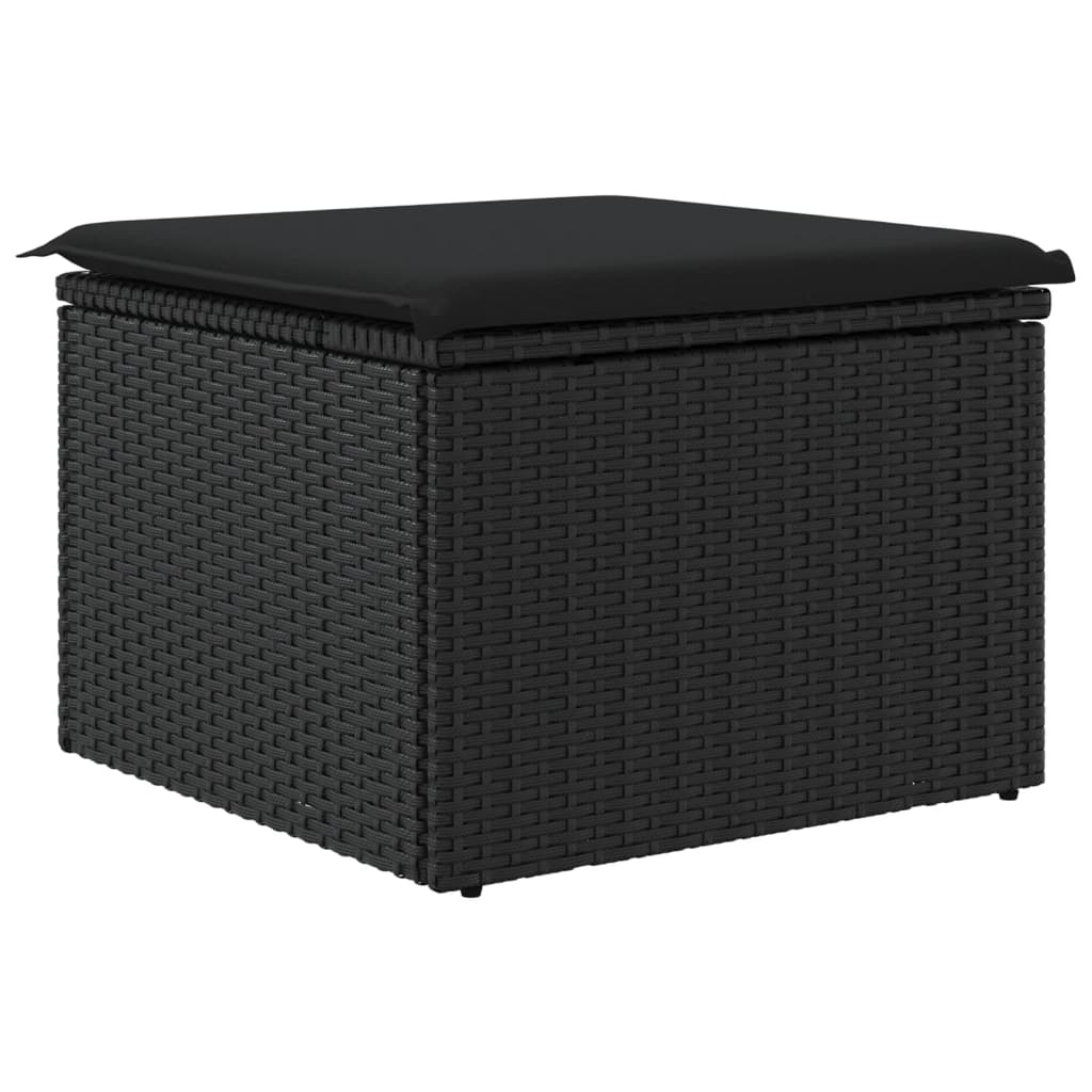 8721012333536_g_en_hd_4 vidaXL Garden Stool with Cushion Black 55x55x37 cm Poly Rattan - Image 6