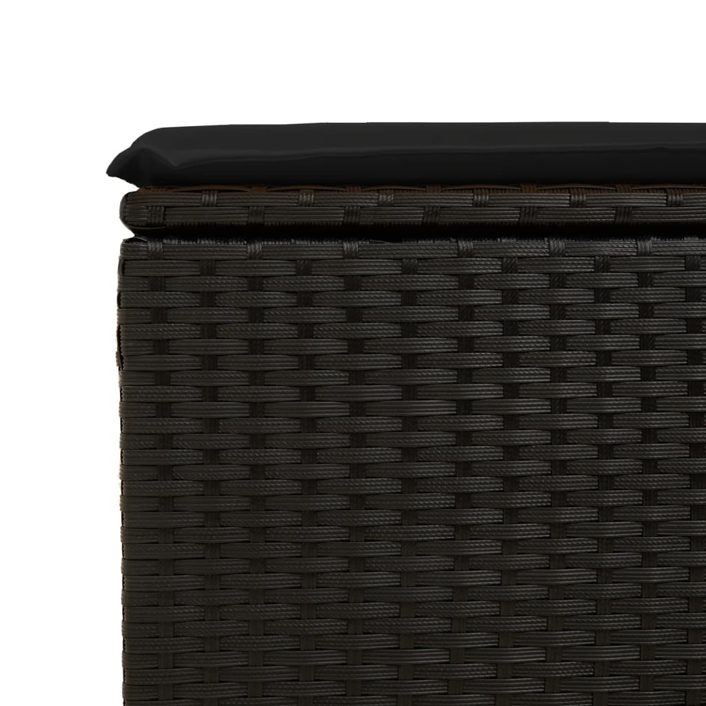 8721012333536_g_en_hd_5 vidaXL Garden Stool with Cushion Black 55x55x37 cm Poly Rattan - Image 7