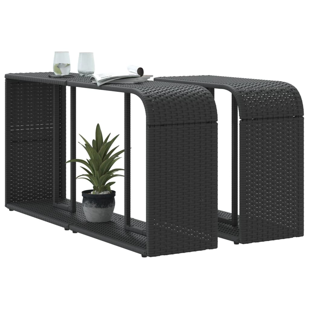 8721012333666_g_en_hd_2 vidaXL Storage Shelves 2 pcs Black Poly Rattan - Image 4
