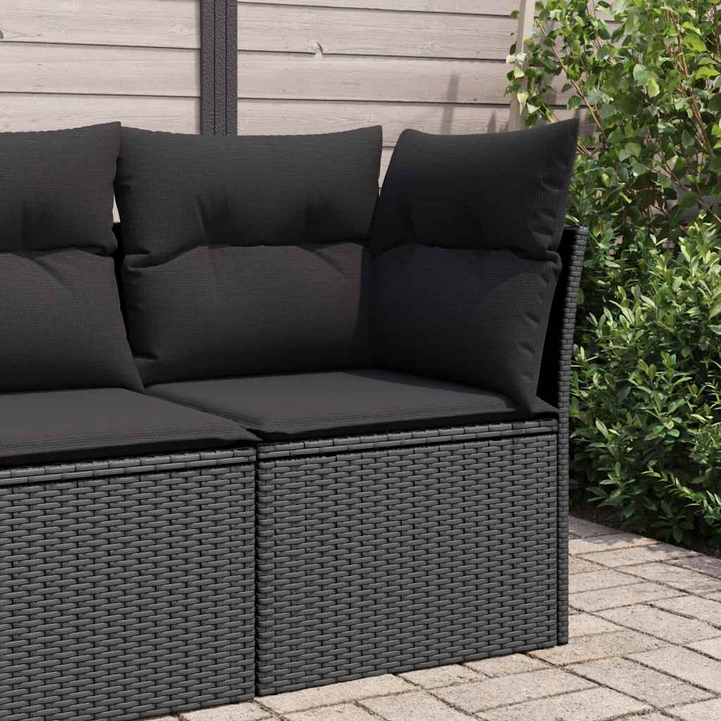 8721012333703_m_en_hd_1 vidaXL Garden Sofa Corner with Cushions Black Poly Rattan - Image 1