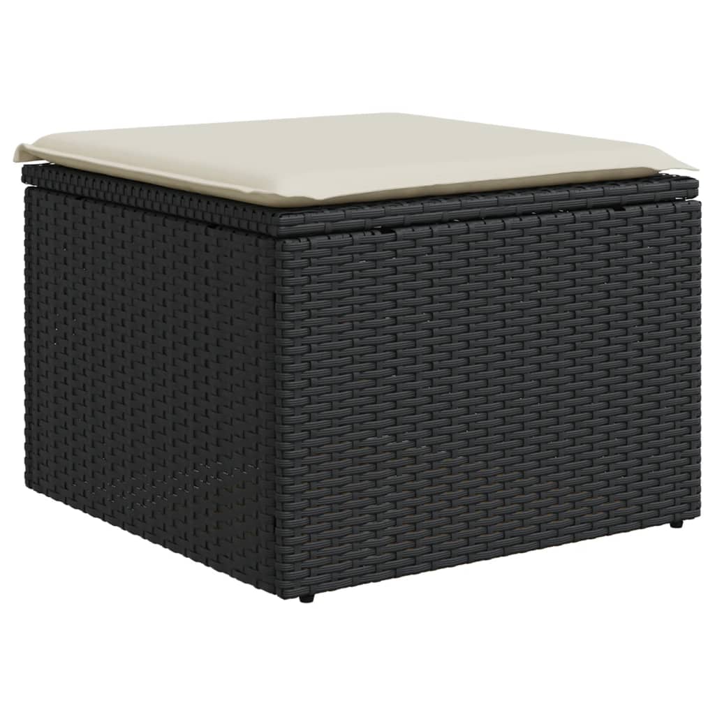 8721012333864_a_en_hd_1 vidaXL Garden Stool with Cushion Black 55x55x37 cm Poly Rattan - Image 2