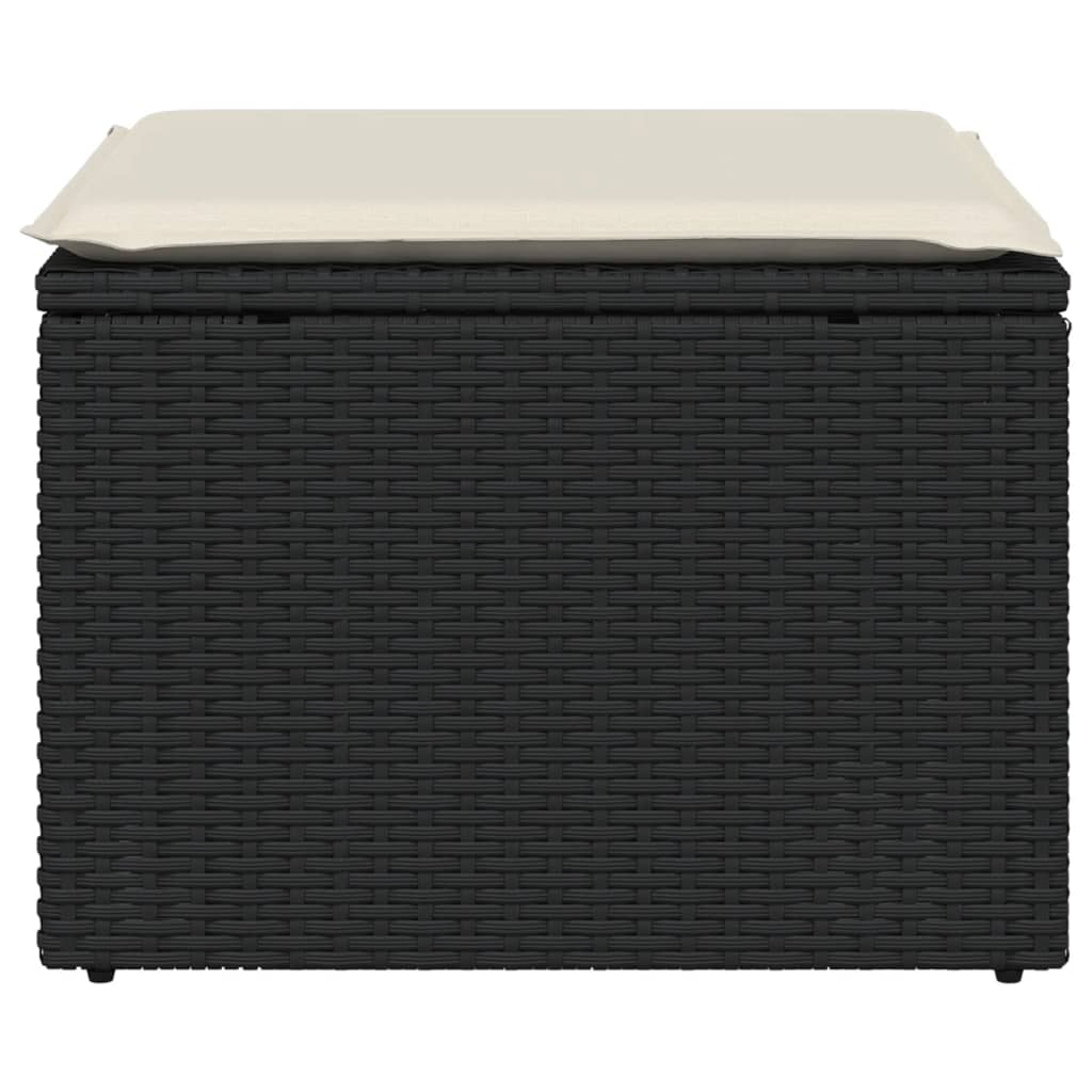 8721012333864_g_en_hd_2 vidaXL Garden Stool with Cushion Black 55x55x37 cm Poly Rattan - Image 4
