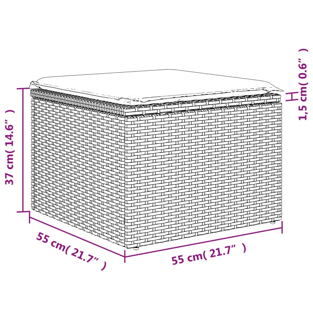 8721012333864_g_en_hd_5 vidaXL Garden Stool with Cushion Black 55x55x37 cm Poly Rattan - Image 7
