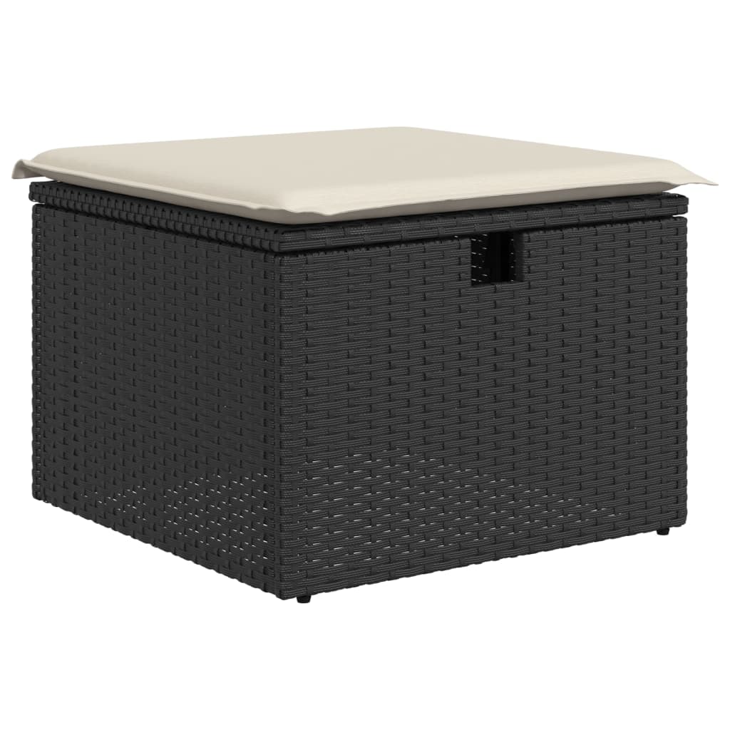 8721012333871_a_en_hd_1 vidaXL Garden Stool with Cushion Black 55x55x37 cm Poly Rattan - Image 2