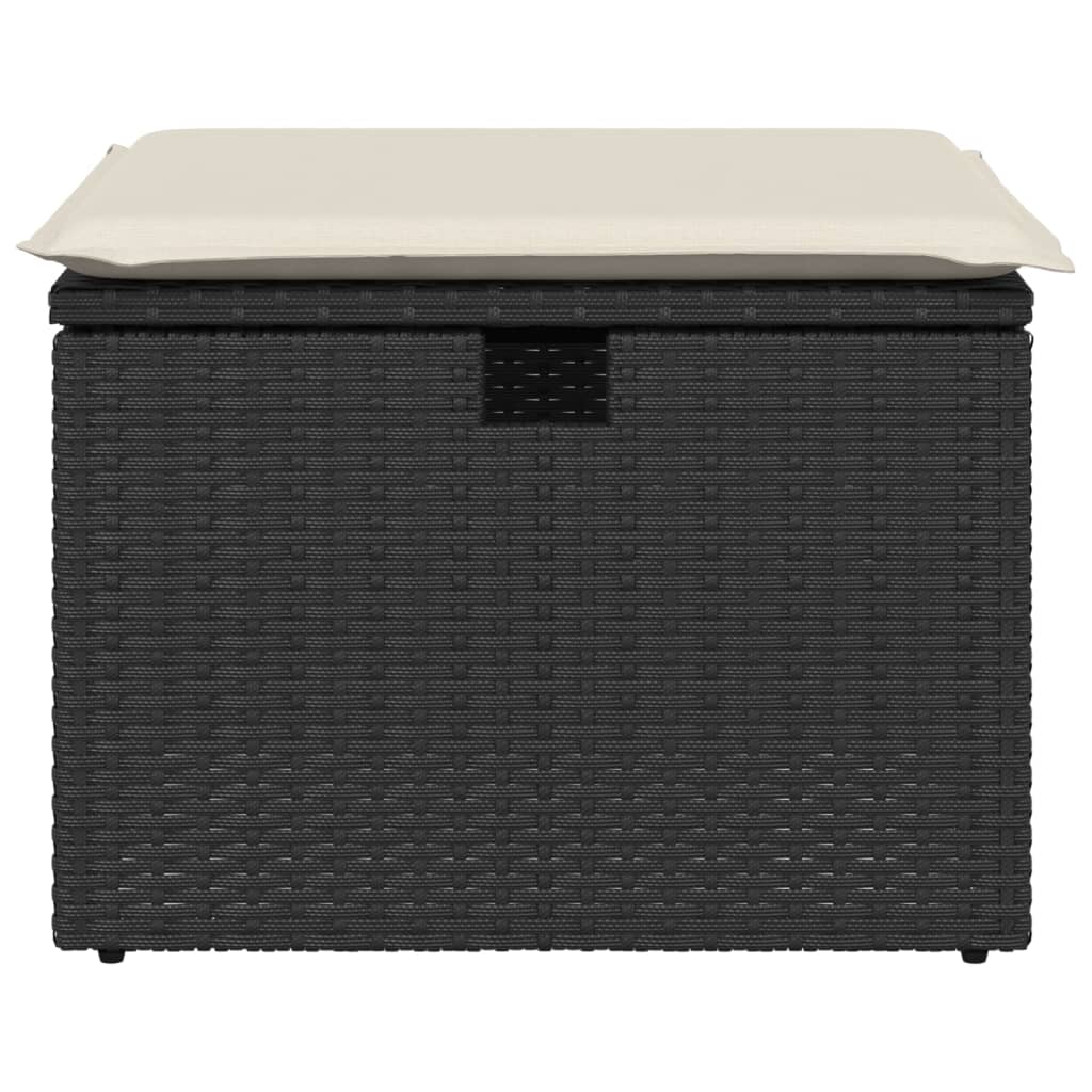 8721012333871_g_en_hd_2 vidaXL Garden Stool with Cushion Black 55x55x37 cm Poly Rattan - Image 4