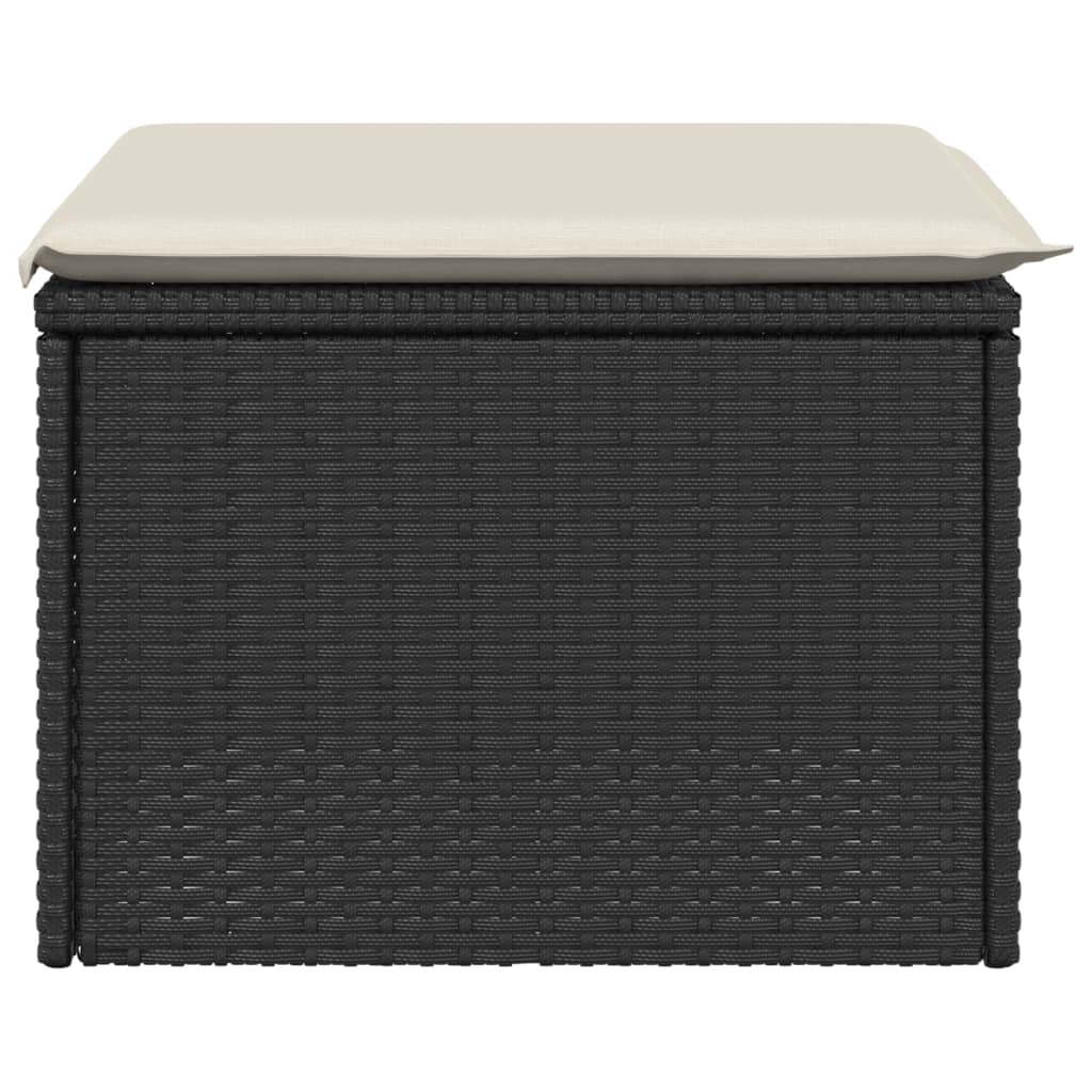 8721012333871_g_en_hd_3 vidaXL Garden Stool with Cushion Black 55x55x37 cm Poly Rattan - Image 5