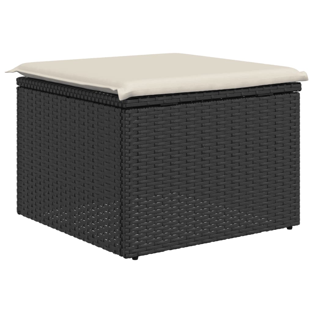 8721012333871_g_en_hd_4 vidaXL Garden Stool with Cushion Black 55x55x37 cm Poly Rattan - Image 6