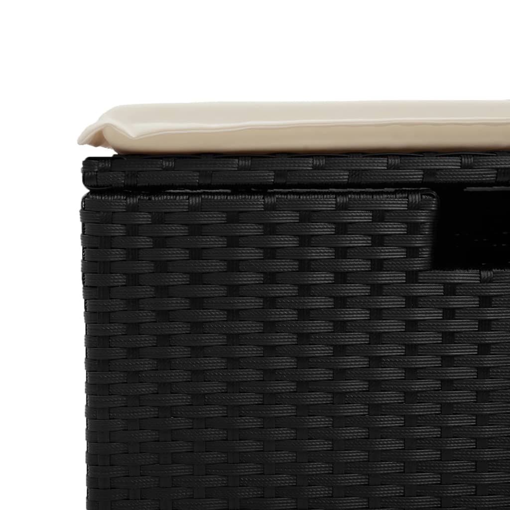 8721012333871_g_en_hd_6 vidaXL Garden Stool with Cushion Black 55x55x37 cm Poly Rattan - Image 8