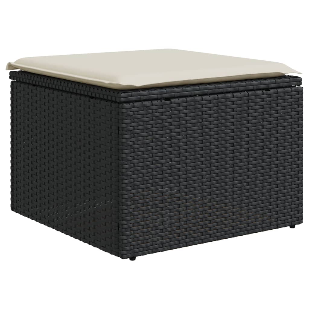 8721012333888_a_en_hd_1 vidaXL Garden Stool with Cushion Black 55x55x37 cm Poly Rattan - Image 2