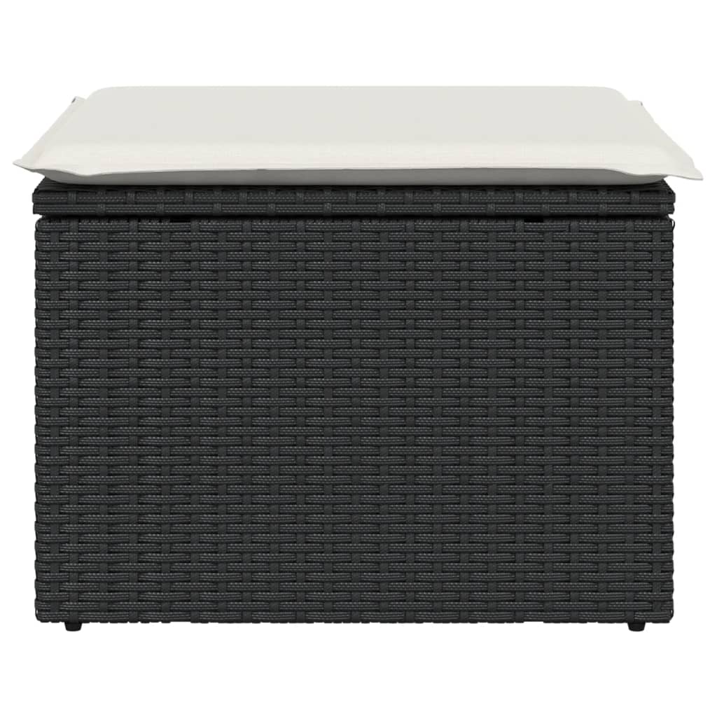 8721012333888_g_en_hd_2 vidaXL Garden Stool with Cushion Black 55x55x37 cm Poly Rattan - Image 4
