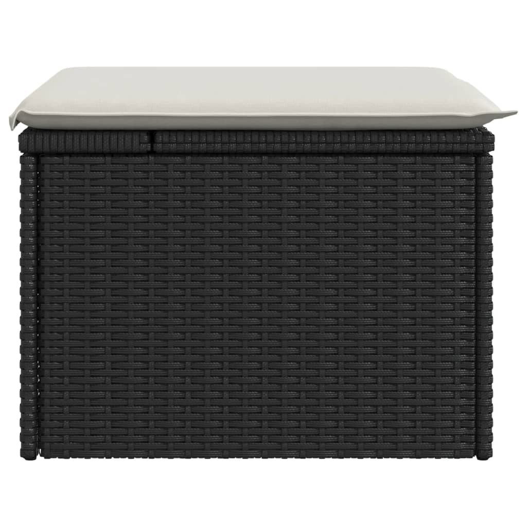 8721012333888_g_en_hd_3 vidaXL Garden Stool with Cushion Black 55x55x37 cm Poly Rattan - Image 5