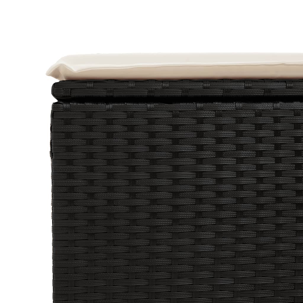 8721012333888_g_en_hd_6 vidaXL Garden Stool with Cushion Black 55x55x37 cm Poly Rattan - Image 8