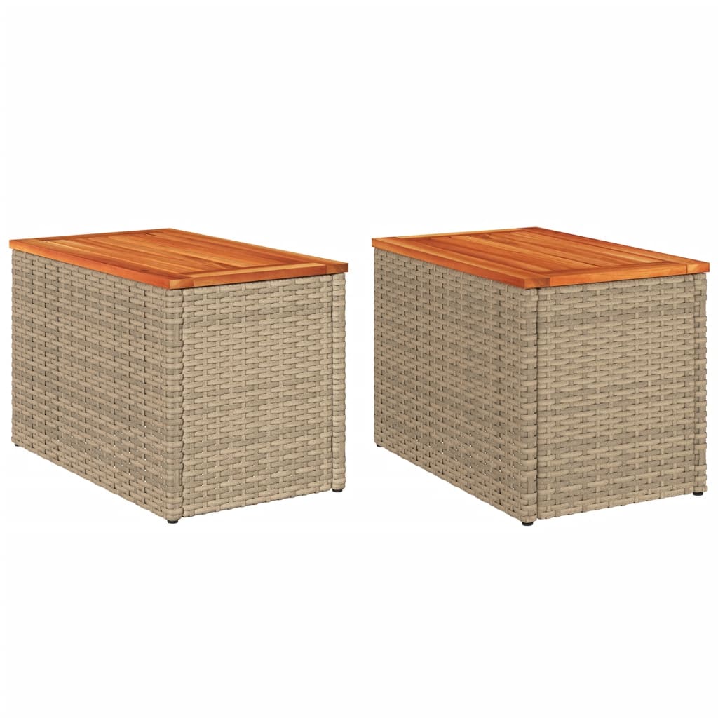 8721012334540_a_en_hd_1 vidaXL Garden Side Tables 2 pcs Beige 55x34x37cm Poly Rattan Solid Wood - Image 2