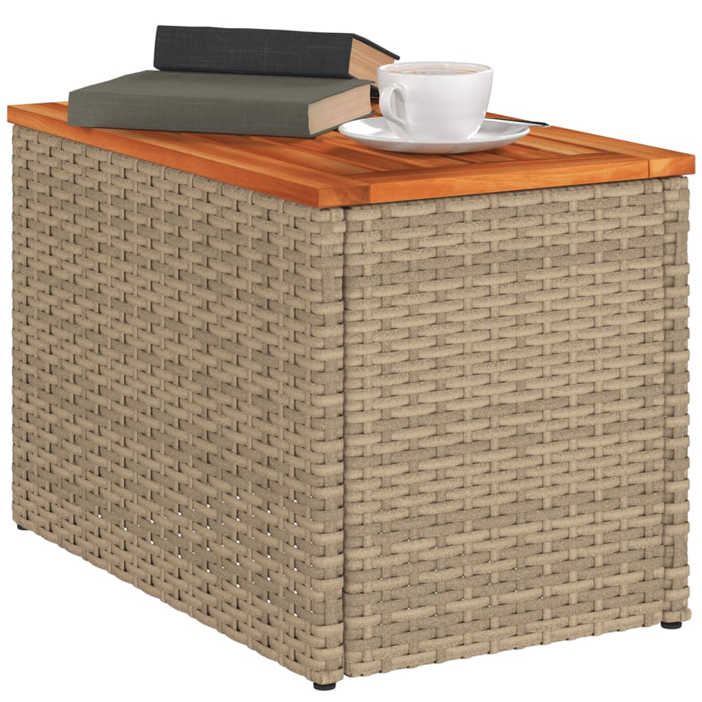 8721012334540_g_en_hd_2 vidaXL Garden Side Tables 2 pcs Beige 55x34x37cm Poly Rattan Solid Wood - Image 4