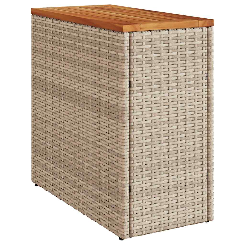 8721012334571_g_en_hd_5 vidaXL Garden Side Table with Wooden Top Beige 58x27.5x55 cm Poly Rattan - Image 7