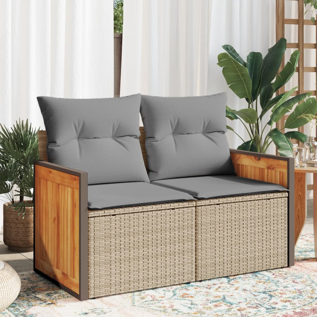 8721012334960_m_en_hd_1 vidaXL Garden Sofa with Cushions 2-Seater Beige Poly Rattan - Image 1