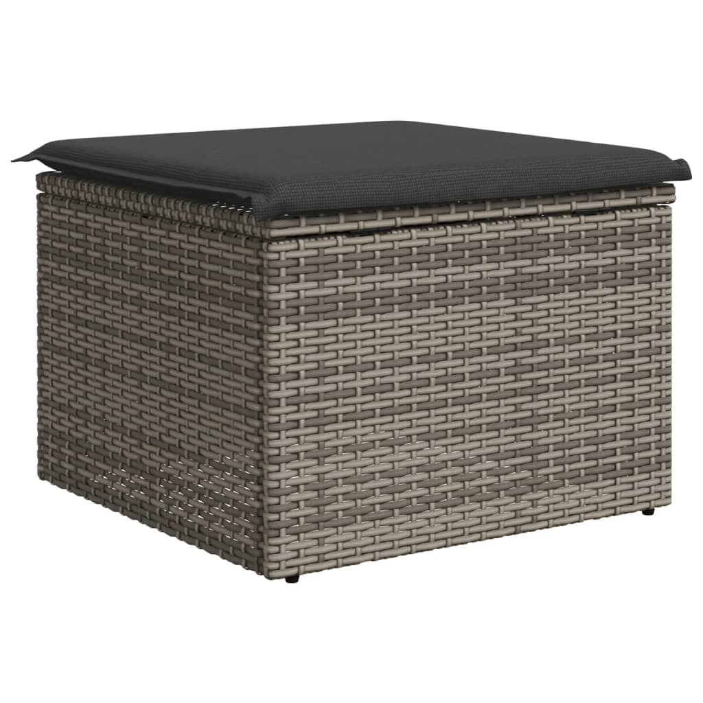 8721012335035_g_en_hd_4 vidaXL Garden Stool with Cushion Grey 55x55x37 cm Poly Rattan - Image 6