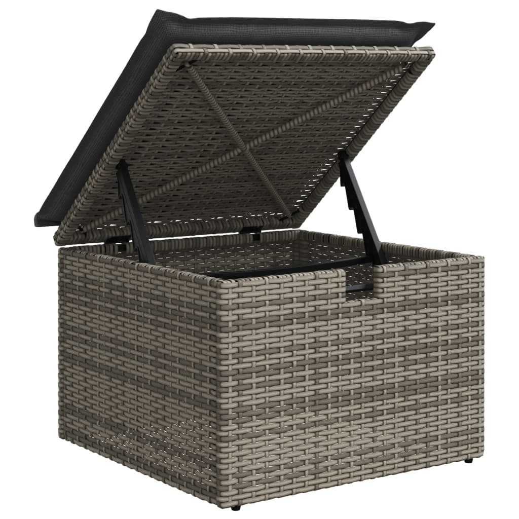 8721012335035_g_en_hd_5 vidaXL Garden Stool with Cushion Grey 55x55x37 cm Poly Rattan - Image 7