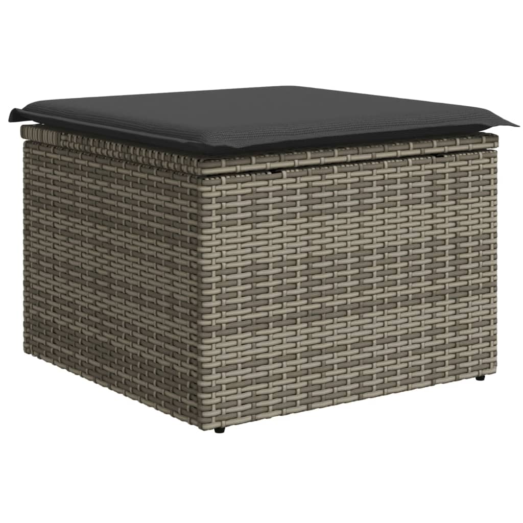 8721012335042_a_en_hd_1 vidaXL Garden Stool with Cushion Grey 55x55x37 cm Poly Rattan - Image 2