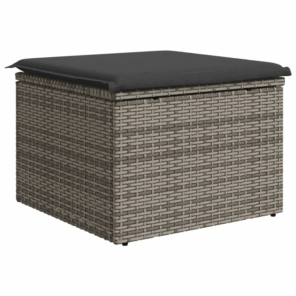 8721012335042_g_en_hd_4 vidaXL Garden Stool with Cushion Grey 55x55x37 cm Poly Rattan - Image 6