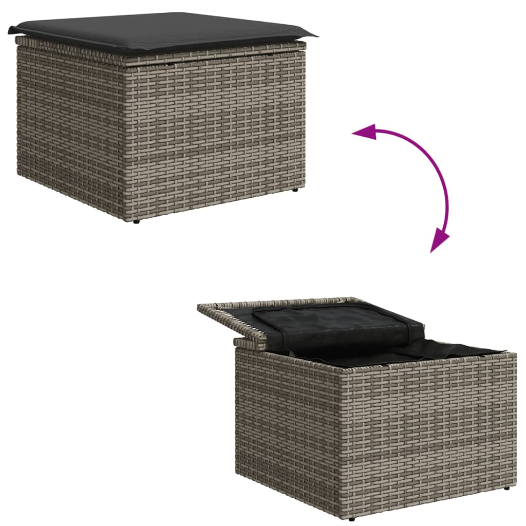 8721012335042_g_en_hd_5 vidaXL Garden Stool with Cushion Grey 55x55x37 cm Poly Rattan - Image 7