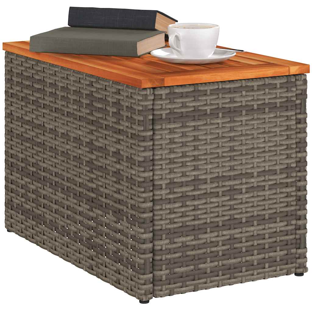 8721012335165_g_en_hd_2 vidaXL Garden Side Tables 2 pcs Grey 55x34x37cm Poly Rattan Solid Wood - Image 4