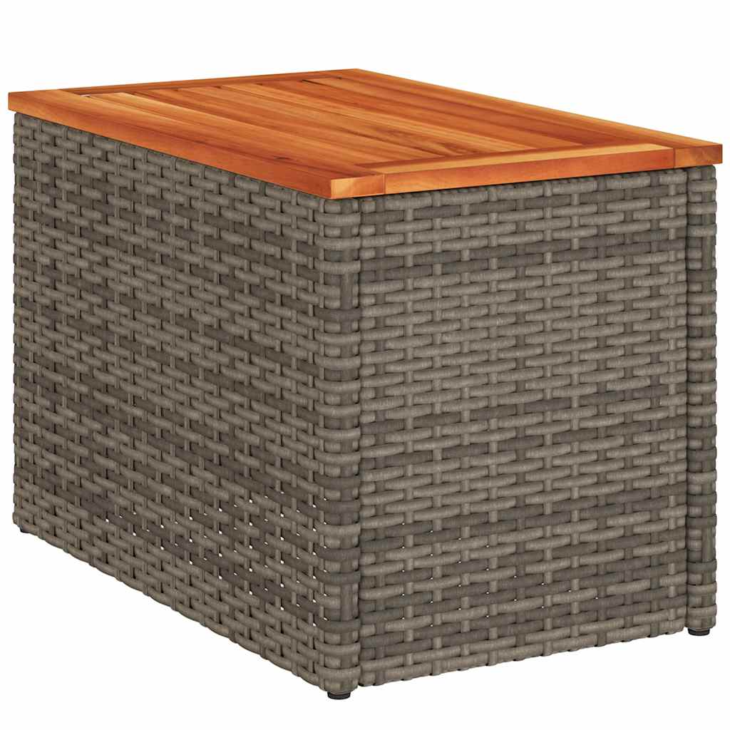 8721012335165_g_en_hd_3 vidaXL Garden Side Tables 2 pcs Grey 55x34x37cm Poly Rattan Solid Wood - Image 5