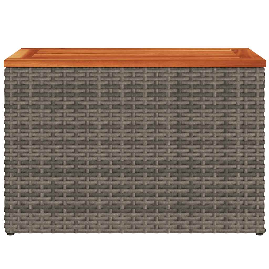 8721012335165_g_en_hd_4 vidaXL Garden Side Tables 2 pcs Grey 55x34x37cm Poly Rattan Solid Wood - Image 6