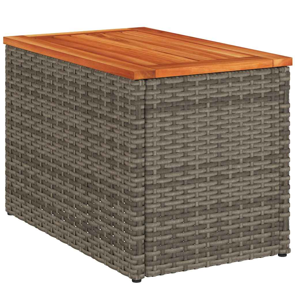8721012335165_g_en_hd_6 vidaXL Garden Side Tables 2 pcs Grey 55x34x37cm Poly Rattan Solid Wood - Image 8