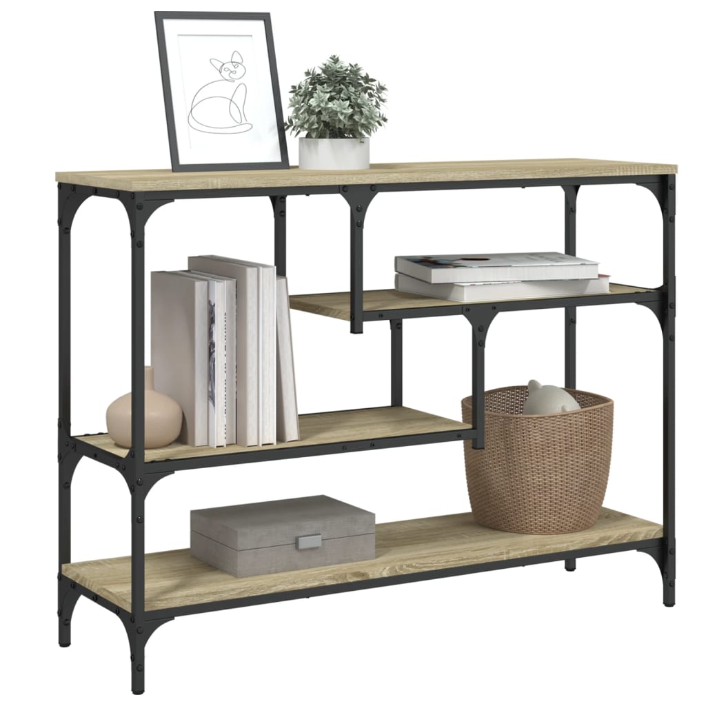 8721012339651_g_en_hd_2 vidaXL Console Table Sonoma Oak 100x30x75 cm Engineered Wood - Image 5