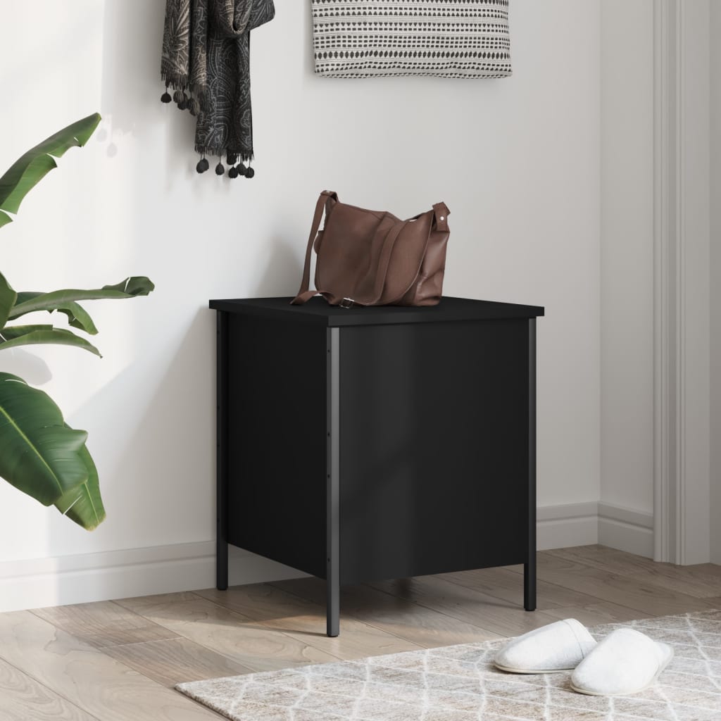 8721012340596_g_en_hd_1 vidaXL Storage Bench Black 40x42.5x50 cm Engineered Wood - Image 3