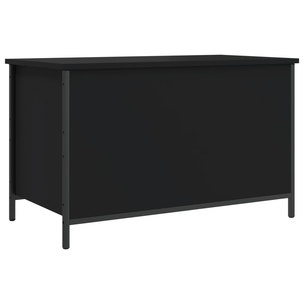8721012340640_a_en_hd_1 vidaXL Storage Bench Black 80x42.5x50 cm Engineered Wood - Image 2
