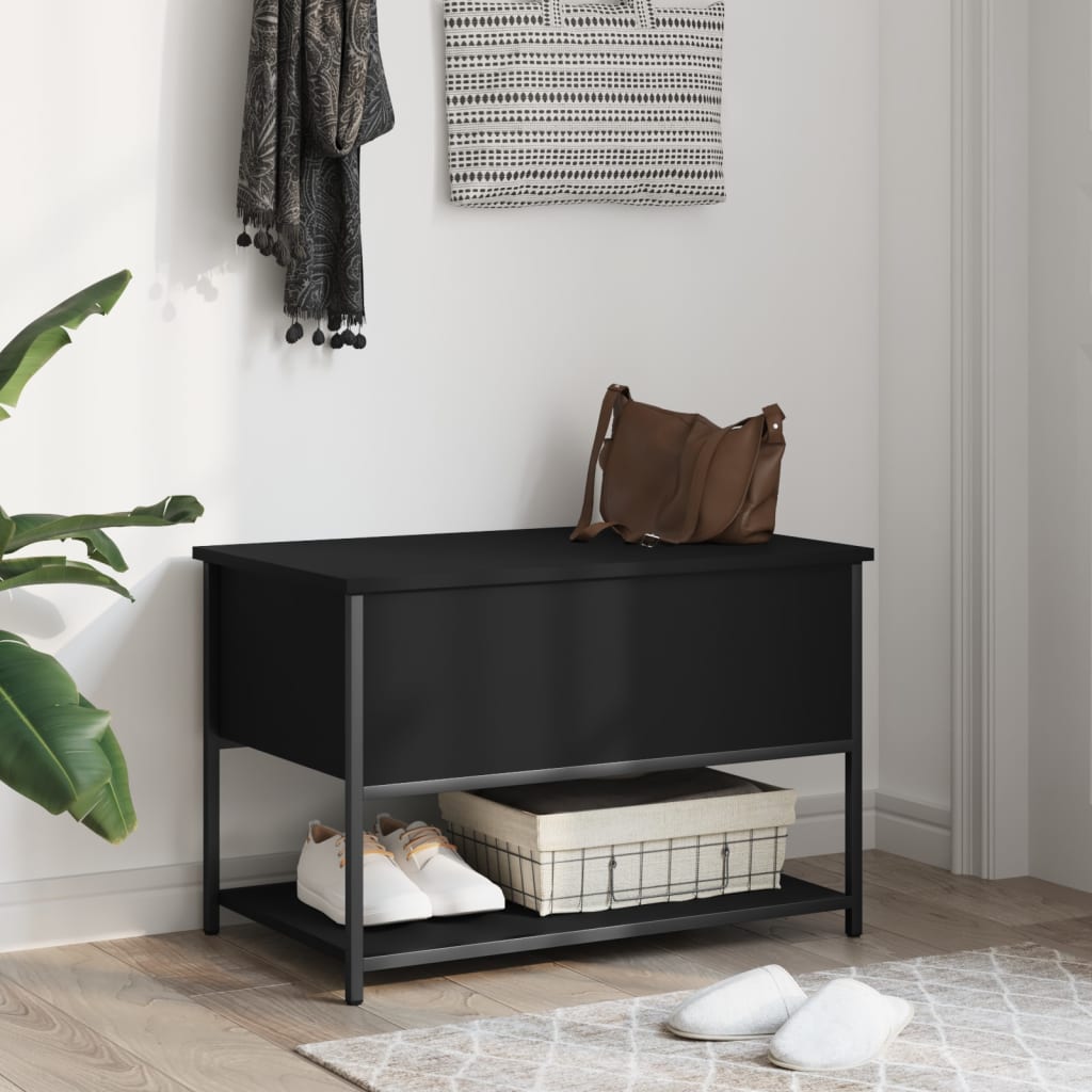 8721012340695_g_en_hd_1 vidaXL Storage Bench Black 70x42.5x47 cm Engineered Wood - Image 3