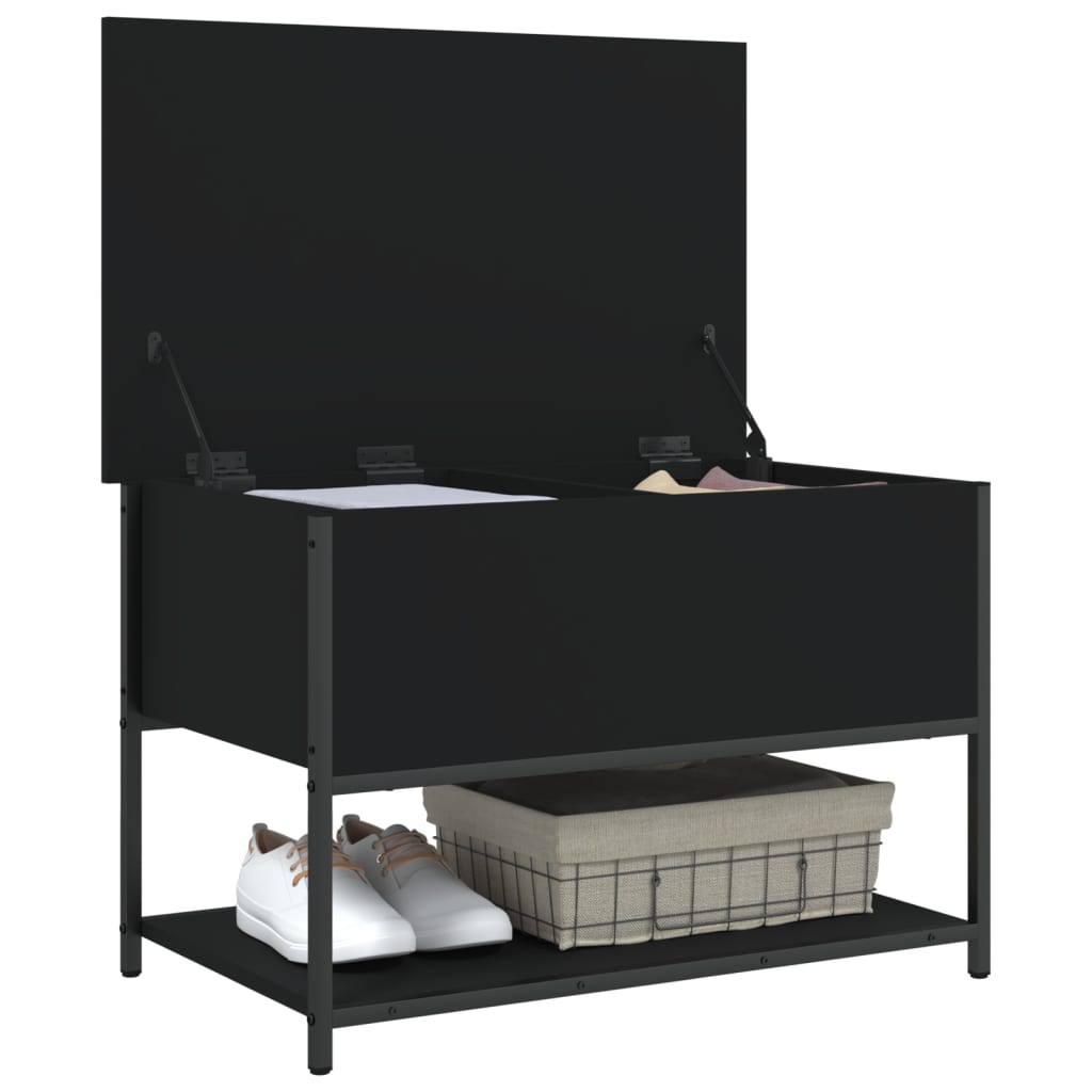 8721012340695_g_en_hd_3 vidaXL Storage Bench Black 70x42.5x47 cm Engineered Wood - Image 5