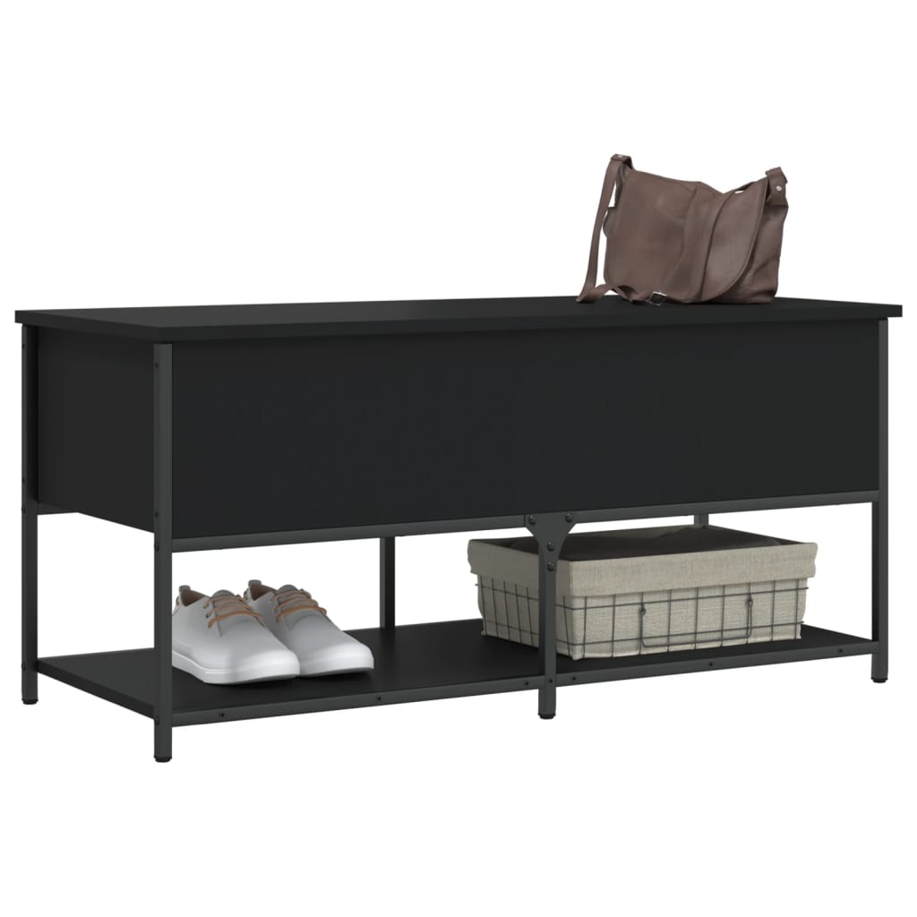 8721012340749_g_en_hd_2 vidaXL Storage Bench Black 100x42.5x47 cm Engineered Wood - Image 4
