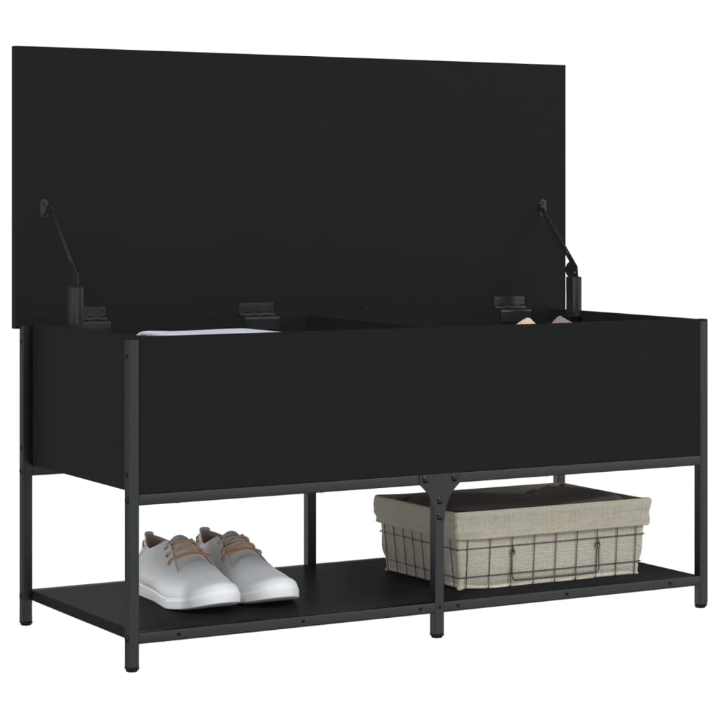 8721012340749_g_en_hd_3 vidaXL Storage Bench Black 100x42.5x47 cm Engineered Wood - Image 5